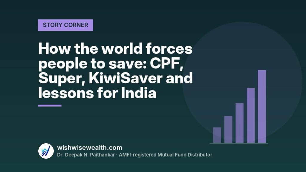 How the world forces people to save: CPF, Super, KiwiSaver and lessons for India — WishWiseWealth