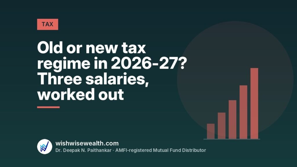 Old or new tax regime in 2026-27? Three salaries, worked out — WishWiseWealth