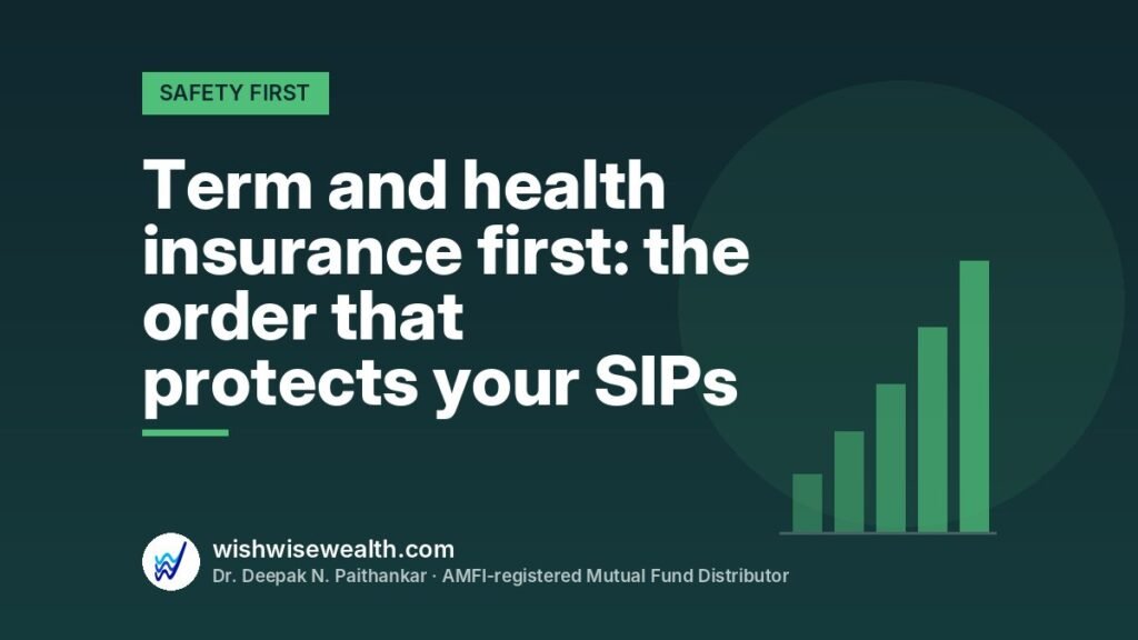Term and health insurance first: the order that protects your SIPs — WishWiseWealth